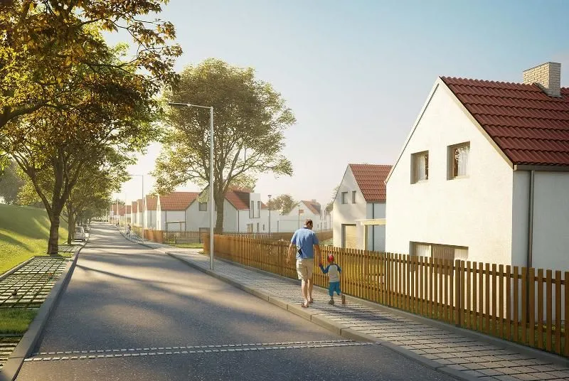 Pri Plzni vzniká trvalo udržateľná obytná štvrť v modernom vidieckom štýle