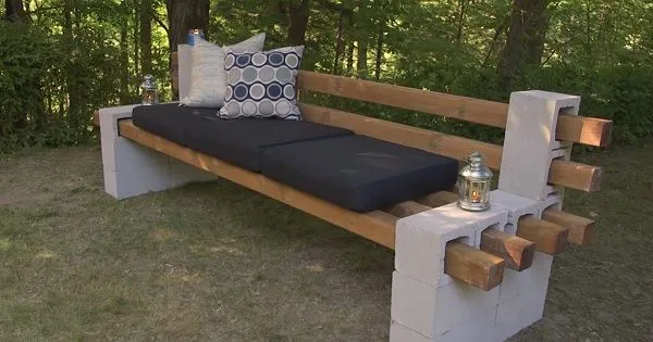 Vyrobte si štýlové záhradné sedenie z betónových tvárnic