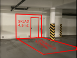 TOP NA PREDAJ: Parkovacie státie v podzemnej garáži + sklad s výmerou 4,5m2 v centre mesta Trnava
