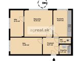 Predaj,  slnečný 3- izbový byt (61 m2) v tichej a zelenej lokalite, ul. Hraničná, BA II, Ružinov- Pr