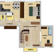 Predáme 3-izb. byt, balkón, veľký výťah, Košice-SEVER, TEHLA