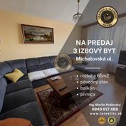 3 izbový byt, Košice-Západ, Michalovská ul.