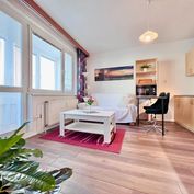 Prenájom 2 - izbový byt s presklenou loggiou (43 m2) pri Draždiaku na Krásnohorskej ulici, BAV - Pet