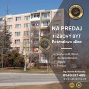 1 izbový byt, Košice-Západ, Petzvalová ul., loggia
