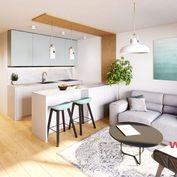 1 izb. byt , terasa, novostavba, Rača, prevedenie štandard s kuch. linkou