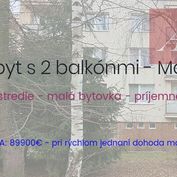 2-izb. byt - 2 balkóny - príjemné bývanie - Martin - Priekopa