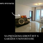 Na prenájom pekný 2 izbový byt s garážou v novostavbe v Trenčíne