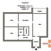 Exkluzívne Vám ponúkame na predaj 3 izbový byt s loggiou v lokalite Košice – STARÉ MESTO –  Karpatsk