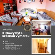 Veľkorysý 3 izbový byt v tichej lokalite mesta Ilava