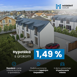 Na predaj novostavba rodinného domu pri jazere Nové Košariská v obci Dunajská Lužná s Hypotékou 1,49