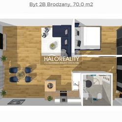 HALO reality - Predaj, dvojizbový byt Brodzany - NOVOSTAVBA - EXKLUZÍVNE HALO REALITY