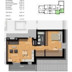 Predaj-2-izbový byt s priestranným balkónom, novostavba