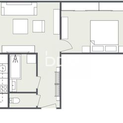 Ponúkame na predaj 2 izbový, kompletne zrekonštruovaný byt v Nemšovej.