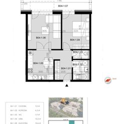 NOVOSTAVBA. Projekt NOEMIS - 2-izbový byt v Stupave.