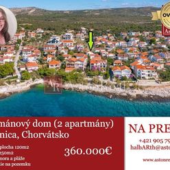 Apartmánový dom, 120m2, 2 posch., 40m od mora, Rogoznica, Chorvátsko