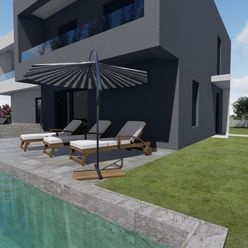 Nový atraktivní řadový dům s bazénem, Vodice, Chorvatsko