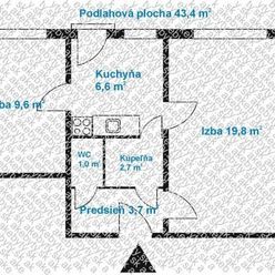 1,5 izb. byt - Bratislava IV - Dúbravka - Hanulova ulica.