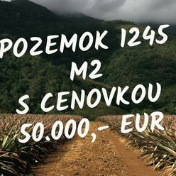 Predaj pozemok - pre rodinný dom v obci Malá Čausa 10 km od  Prievidze,   Plocha: pozemku 1245m2. Ce
