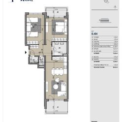 3-izbový byt E404 v novostavbe Zelené Vlčince