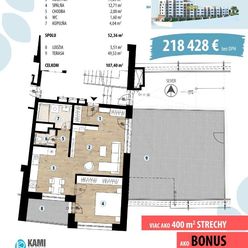 Apartmán - investičný priestor s obrovskou terasou cez 400 m2