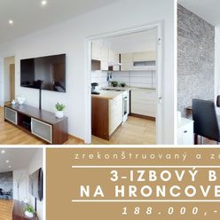 Zrekonštruovaný a zariadený 3-izbový byt v širšom centre / blízko TU / - Hroncova ul.