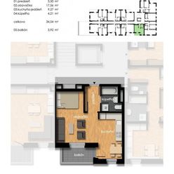 Predaj 1-izbový byt, balkón, novostavba