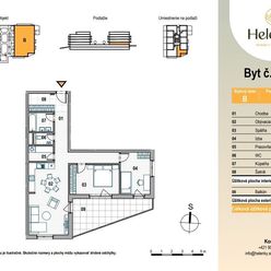 Byt B1.06 - 3izb. byt v novostavbe Helenky vrátane štandardu.