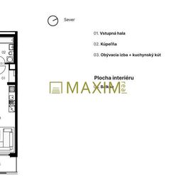 Vo výstavbe s vysokým štandardom 1 izbový byt situovaný v novostavbe na  Prístavnej ulici