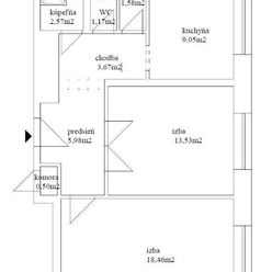 2 izb. byt - Bratislava III - Nové mesto - Kraskova ulica - tehlový dom, na peši Račianske mýto