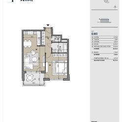 2-izbový byt E603 v novostavbe Zelené Vlčince