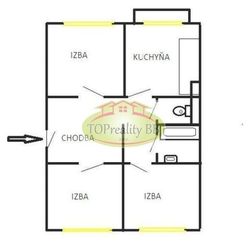 Top ponuka 3  izbový byt, 72 m2,  typ VNKS s lodžiou,  Banská Bystrica, po rekonštrukcii - cena  173