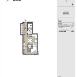 1-izbový byt E307 v novostavbe Zelené Vlčince