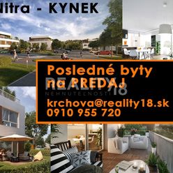 Predaj 4 izbový  byt aj s vlastnou záhradou v novostavbe v krásnom prostredí-Kynek Nitra PO KOLAUDÁC
