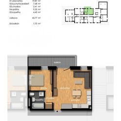 Predaj 2-izbový byt s priestranným balkónom - novostavba