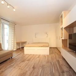1-izbový priestranný kompl. zariadený byt v uzavretom areáli pri Bratislavskom HRADE