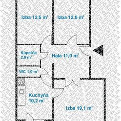 Na predaj 3-izbový byt na Dénešovej ulici, Košice - KVP
