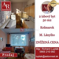 AstonReal: znížená cena - predaj 2i byt 50 m2 v Kežmarku - M. Lányiho