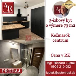 AstonReal: predaj rekonštruovaný 3-izbový byt 73m2 Kežmarok - centrum