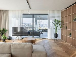 Luxusný penthouse s jedinečnými výhľadmi, zariadený v modernom škandinávskom štýle