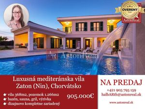 IBA U NÁS! Luxusná mediteránska vila 4+1, 368m2, Nin-Zaton, Chorvátsko