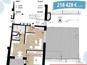 Apartmán - investičný priestor s obrovskou terasou cez 400 m2, možná dohoda na cene pri osobnej obhl