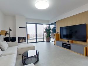 NAJREAL | 3D virtuálna prehliadka, VEĽKÝ LUXUSNÝ 3-izbový byt s veľkou terasou a garážou, Koliba-BA
