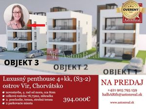 IBA U NÁS! Luxusný penthouse 4+kk (S3-2), 79m2,2.posch.,Vir,Chorvátsko