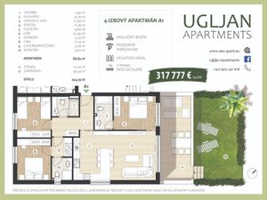 4 izbový apartmán na prízemí priamo pri bazéne -Ostrov Ugljan, parking v cene