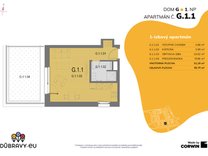 1 izbový apartmán G11