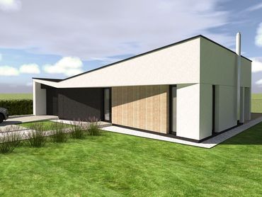 Na predaj novostavba 4-izbového domu s garážou v obci Budimír
