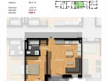 Predaj 2-izbový byt s predzáhradkou, terasa, novostavba