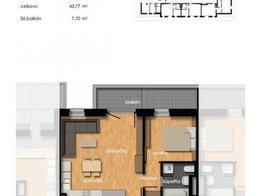 Predaj -2-izbový byt s priestranným balkónom - novostavba