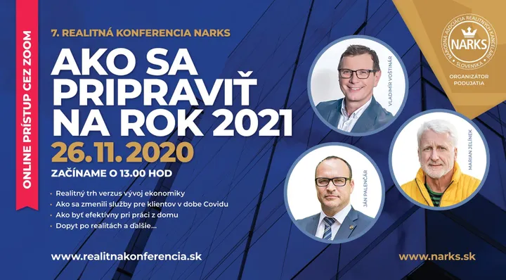 Pozvánka na 7. realitnú konferenciu NARKS 2020 Online