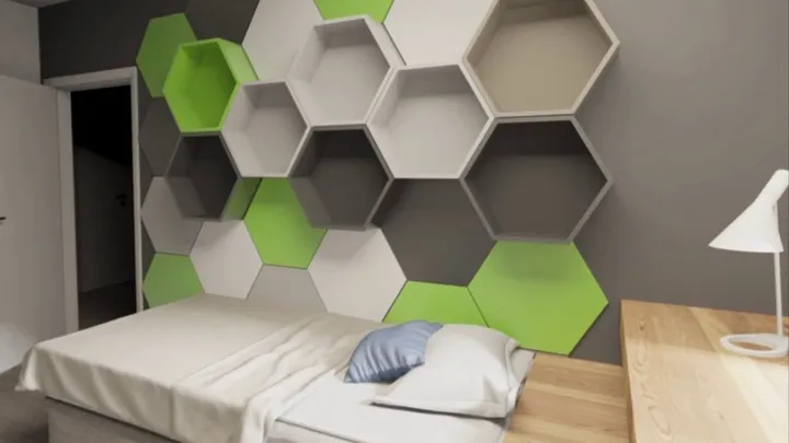 Architektka Silvia ponúka modernú inšpiráciu: Čo poviete na hexagónové police vystupujúce z mozaiky?